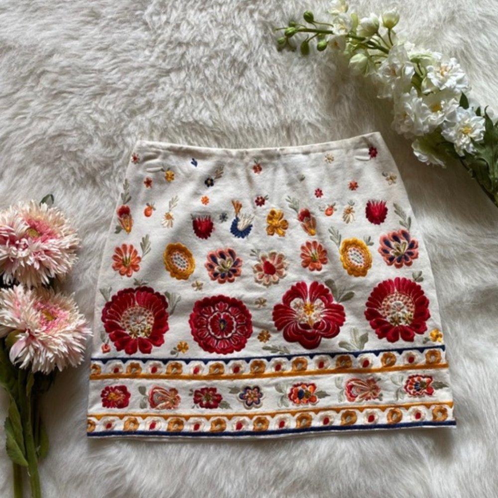 Embroidered Topshop Skirt